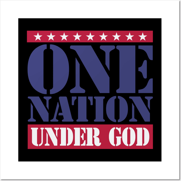 ONE NATION UNDER GOD Wall Art by HelloShop88